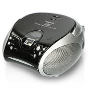 Radio portable avec lecteur CD Lenco SCD-24 Black/Silver Noir-Argent