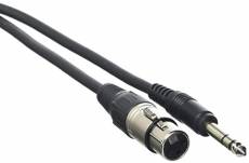 Accu Cable AC-XF-J6S/3 XLR Femelle / Stereo Jack 6.3mm - 3m