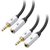 Cable Matters Câble de rallonge de Prise Casque (3,5 mm) en Noir - 4,5 mètres