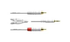 Cordial - Câble audio - RCA mâle pour mini-phone stereo 3.5 mm mâle - 3 m - blanc