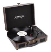 Fenton RP115B - Platine vinyle vintage Bluetooth pour disques 33, 45 et 78 tours - Marron, avec haut-parleurs intégrés
