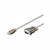 Goobay 95435 Convertisseur USB/RS232, Transparent, 1.5m Câble Longueur