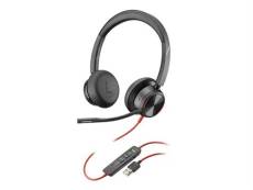 Poly Blackwire 8225 - Micro-casque - sur-oreille - filaire - Suppresseur de bruit actif - USB-A - certifié Zoom