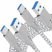 Cable USB Type C 2M 2M Chargeur pour Samsung Galaxy