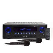 amplificateur hifi - evidence acoustics ea-5160-bt - stereo 5.1 karaoke 2x50w + 3x20w - entrée usb sd aux dvd fm + 2 micros