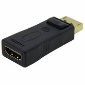 CABLING® Adaptateur Displayport vers HDMI avec retransmission Audio | Connecteur DP pour Prise HDMI | Compatible pour Apple/Ordinateur etc. | Full HD