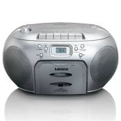 Radio portable avec Lecteur CD et FM stéréo Lenco SCD-420SI Argent