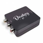 Donkey PC - Convertisseur RCA a HDMI. Conmutador hdmi de señal 720 / 1080P, USB pour PC/Laptop/Xbox / PS4 / PS3 / TV/VCR Cámara DVD. Convertidor VHS a