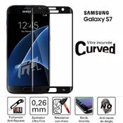 TM-Concept® Verre trempé incurvé 3D pour Samsung Galaxy S7 - Cadre Noir