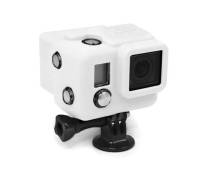 Hooded Silicone Housse de protection en Silicone pour GoPro Blanc