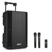 Vonyx VSA500 Sono portable 800 Watts - Batterie intégrée, haut-parleur 12, 2 microphones sans fil, Bluetooth 5.0