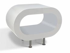 Zespoke Design Blanc Brillant et Mat Gris Cerceau Table