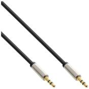 Câble audio mince InLine® 3,5 mm mâle à mâle stéréo