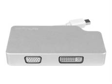 StarTech.com Adaptateur de voyage audio/vidéo 3 en 1 - Convertisseur Mini DisplayPort vers VGA, DVI ou HDMI - 4K - Aluminium - Convertisseur vidéo - D