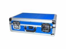 Valise de transport-rangement bleu pour 150 cd avec couvercle amovible - soundlab g073db