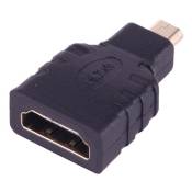 (#23) Micro HDMI Male to HDMI Female Adapter (Gold Plated)(Black)