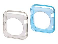 Hama "Crystal" - Coque de protection pour montre intelligente - polyuréthanne thermoplastique (TPU) - bleu, transparent (pack de 2)
