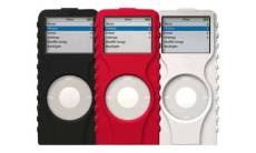 XtremeMac TuffWrap for iPod nano - Étui pour lecteur - silicone - noir, blanc, rouge (pack de 3)