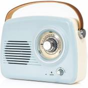 Chrono Radio vintage autonome avec Bluetooth,bleu