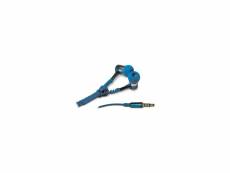 Ecouteur intra auriculaire style zip avec micro – bleu 471002
