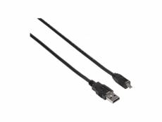 Hama câble usb 2.0 b8 pin usb a - mini usb b noir