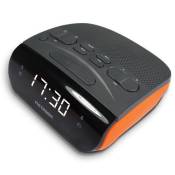 Metronic 477034 Radio-réveil Duo colors FM double alarme - orange