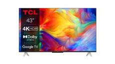 TV TCL LED 43P638 109 cm 4K UHD Google TV Métal noir
