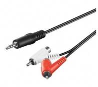 CABLE JACK 3,5mm STEREO / 2 RCA SPECIAL MALE -- FEMELLE
