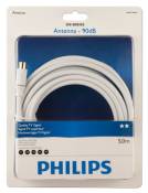 Philips Coax Mâle/Femelle Câble coaxial, 5m Blanc (Import Allemagne)
