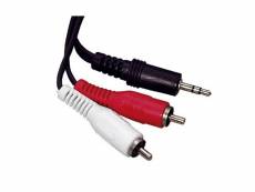 Cable jack 3,5mm.male/2x rca-male, 1,5mt reference : 143285