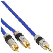 InLine Premium - Câble audio - mini jack stéréo mâle pour RCA mâle - 25 m