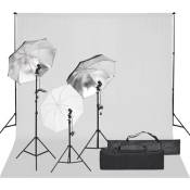 Kit de studio photo avec éclairage et toile de fond
