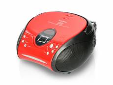 Radio portable avec lecteur cd lenco rouge-noir SCD-24 Red/Black