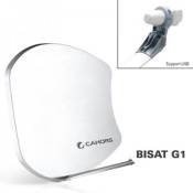 Cahors Bisat G1 Parabole Smc Fibre Blanche + Support G1 Lnb Single