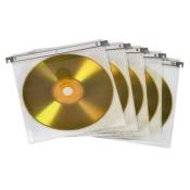 Hama CD/DVD Double Protective Sleeves - Étui protecteur pour disques CD/DVD - 2 disques - molleton - blanc (pack de 50)
