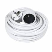 Rallonge électrique - Prolongateur prise - DEBFLEX - Rallonge 10m HO5 VV - F 3G 1.5/2 PT+T/16 Ampères - Blanc 335601