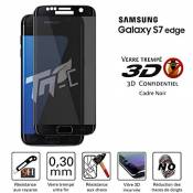 TM-Concept® Verre trempé teinté 3D incurvé - Samsung Galaxy S7 Edge - Fonction Anti-Espion - 3D Privacy Case Friendly
