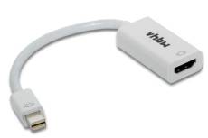 vhbw Mini-DisplayPort vers adaptateur HDMI pour TV, PC, Notebook, Laptop, vidéoprojecteur - Câble d'adaptateur DP Ultra HD, 15 cm, blanc