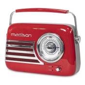 MADISON FREESOUND-VR40R 30W - Enceinte Radio vintage sur batterie USB Bluetooth FM
