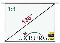 Luxburg® 136" 244x244cm 1:1 Écran de Projection Manuel - Écran en Perles de Verre - Montage Mur ou Plafond