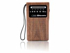 Radio fm analogique portable, fonctionnant sur piles, prise casque petite légère, roadstar, tra-1230wd, , bois