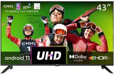 Smart TV UHD 4K CHiQ U43H7A, 43"(108cm) Android 9.0 WiFi Bluetooth Google Assistant Netflix Prime Video