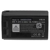vhbw Batterie remplacement pour Godox VB26, VB26A pour flash d'appareil photo (2600mAh, 7,2V, Li-ion)