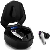 Ecouteurs Bluetooth Gaming Sans Fil Low Latency LL - August EPG500 – Micro, True Wireless, Tactile, Waterproof IPX4, Boitier Recharge USB-C - Noir
