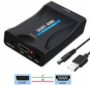Scart to HDMI Converter Adapter, Scaler Video Audio