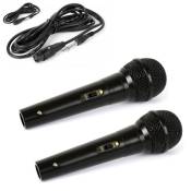 2 microphones chant karaoke conférence, musique dynamique unidirectionnel noir/ câble xlr-xlr 3m