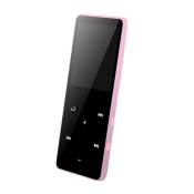 Mini lecteur MP3 MP4 Bluetooth 4 Go avec haut-parleurs de musique de sport à touches tactiles FM Media - Rose