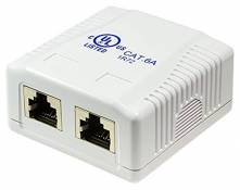 odedo Prise réseau Cat. 6A 10 Gigabits 500 MHz RJ 45 Entièrement blindée pour 10 Gigabits Blanc Pur RAL9010, Également Poe Power-Over-Ethernet LAN