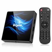 Bqeel Android 10.0 TV Box【4G+64G】, R2 Max Box Android TV RK3318 Quad-Core 64bit Cortex-A53/ Wi-FI 2.4G/5G+ LAN 100M /4K UHD/Boitier Android TV