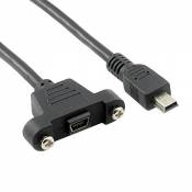 JSER Câble adaptateur avec vis de type Mini USB 5